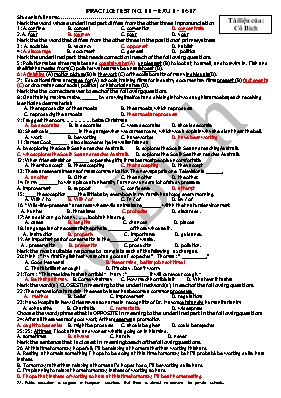 Bộ đề thi thử THPT Quốc gia môn Tiếng Anh